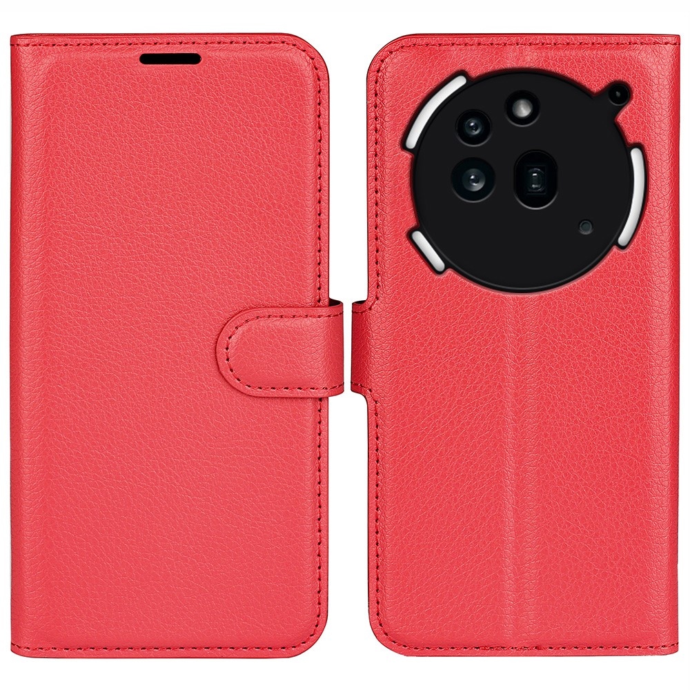 Litchi knižkové puzdro na Nothing Phone (3a) Pro - červené