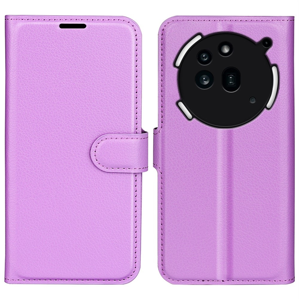 Litchi knižkové puzdro na Nothing Phone (3a) Pro - fialové