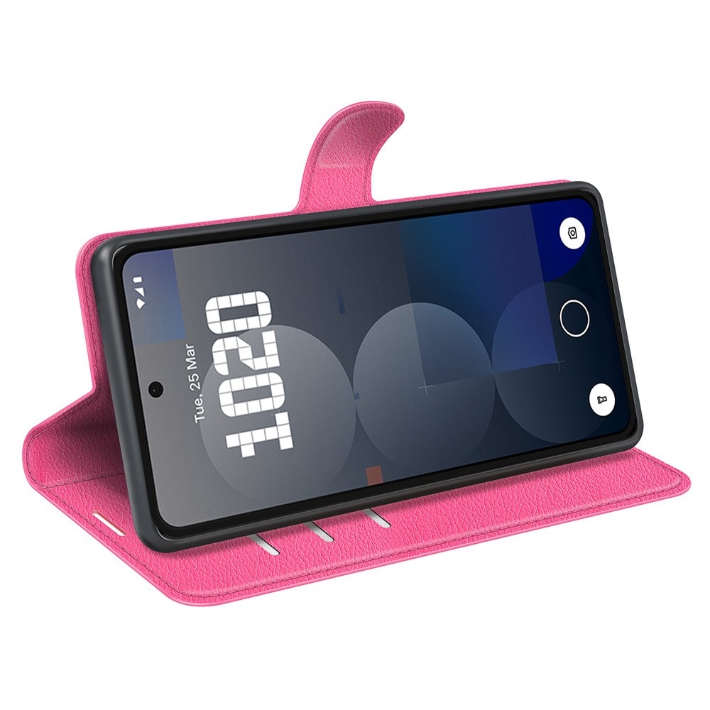 Litchi knižkové puzdro na Nothing Phone (3a) Pro - rose