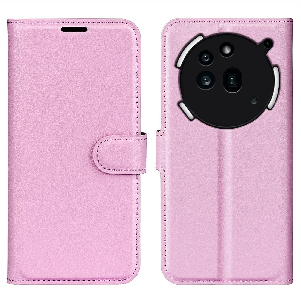 Litchi knižkové puzdro na Nothing Phone (3a) Pro - ružové