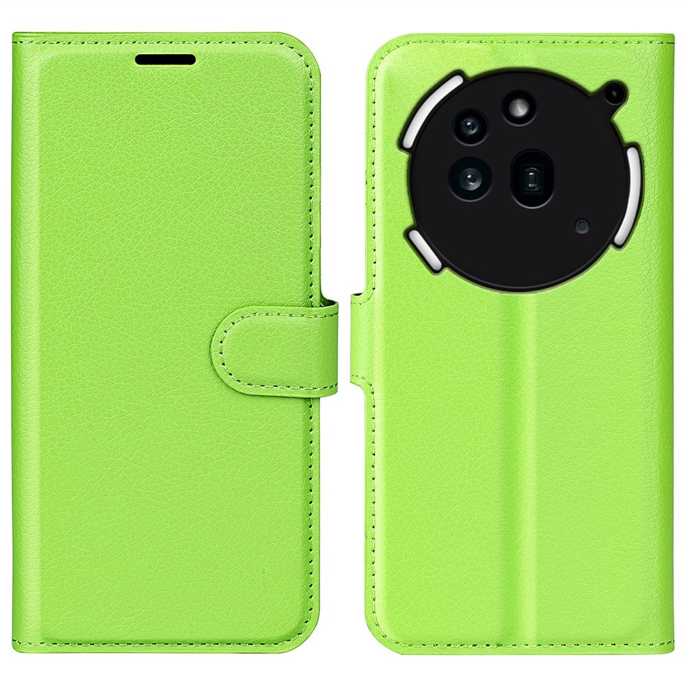 Litchi knižkové puzdro na Nothing Phone (3a) Pro - zelené