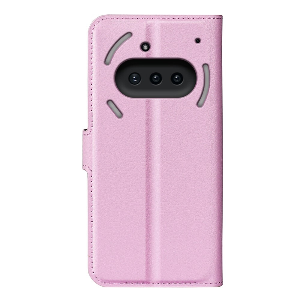 Litchi knižkové puzdro na Nothing Phone (3a) - ružové