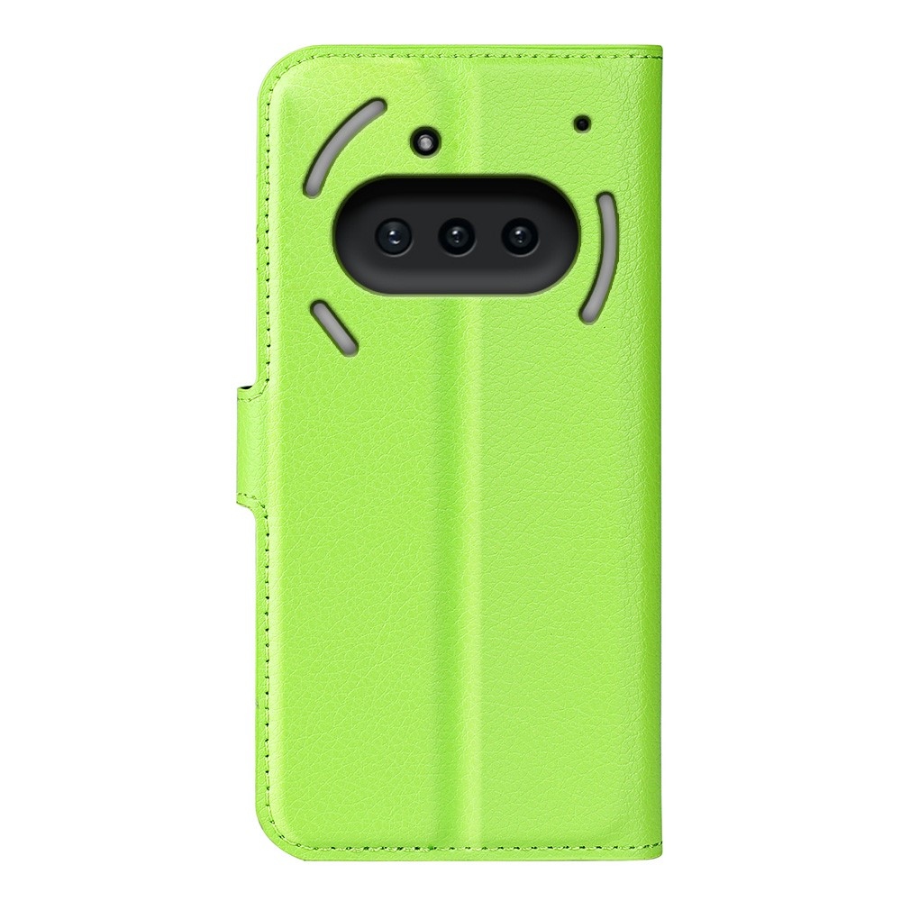Litchi knižkové puzdro na Nothing Phone (3a) - zelené
