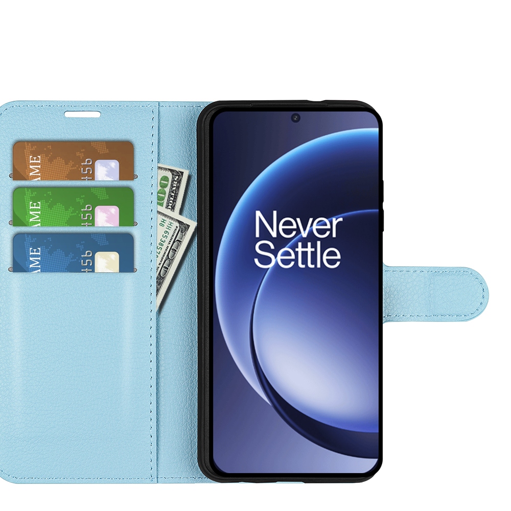 Litchi knižkové puzdro na OnePlus 15 5G - modré
