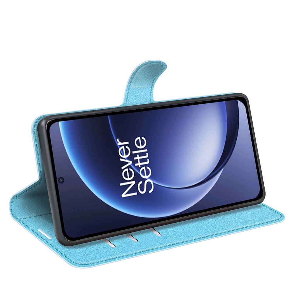 Litchi knižkové puzdro na OnePlus 15 5G - modré