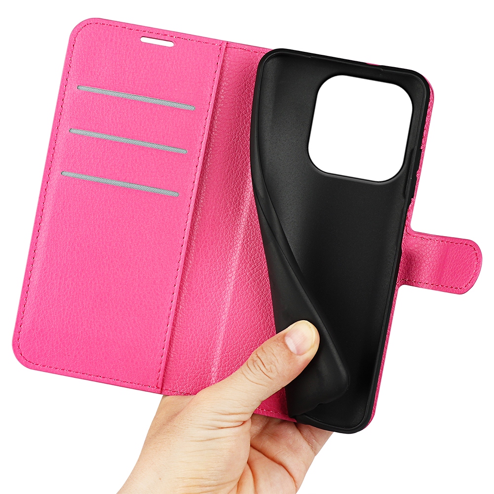 Litchi knižkové puzdro na OnePlus 15 5G - rose