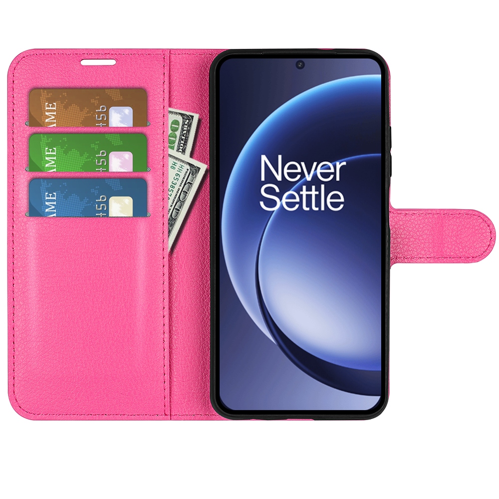 Litchi knižkové puzdro na OnePlus 15 5G - rose