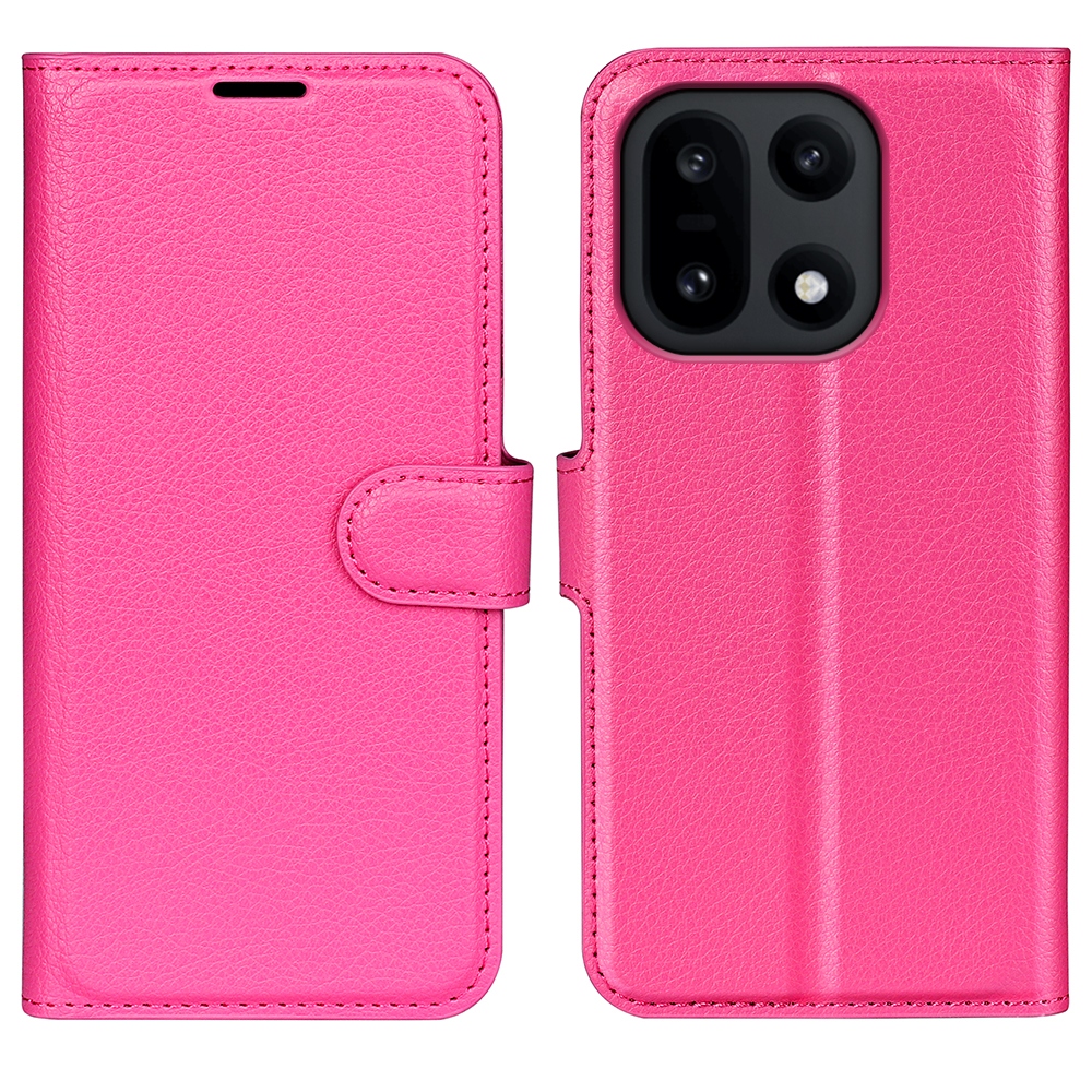 Litchi knižkové puzdro na OnePlus 15 5G - rose