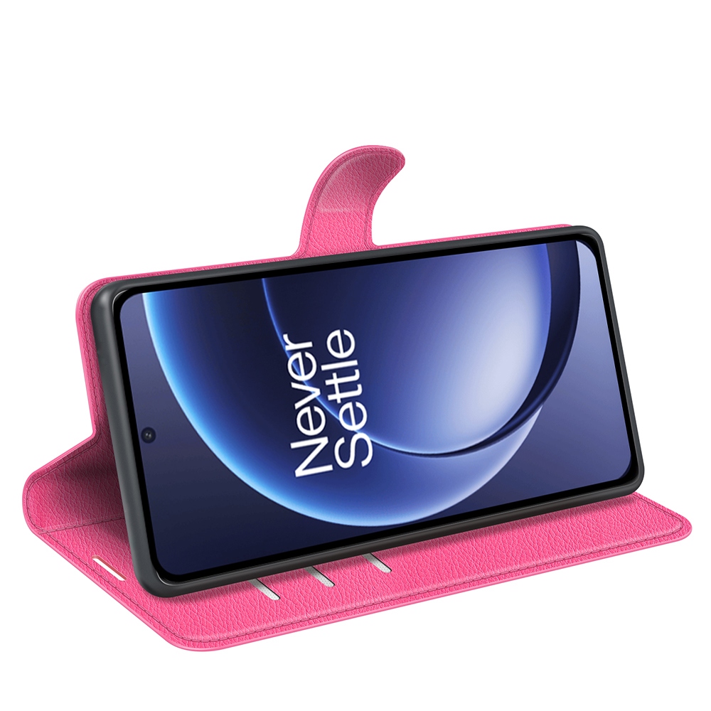 Litchi knižkové puzdro na OnePlus 15 5G - rose