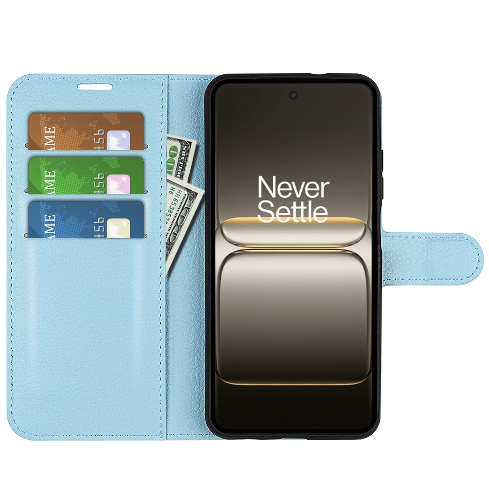 Litchi knižkové púzdro na OnePlus Nord 5 5G - modré
