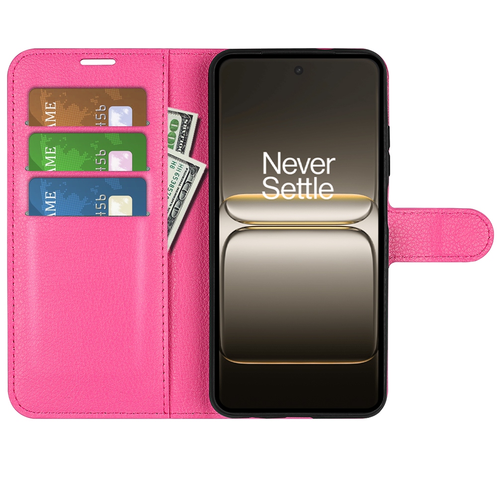 Litchi knižkové puzdro na OnePlus Nord 5 5G - rose
