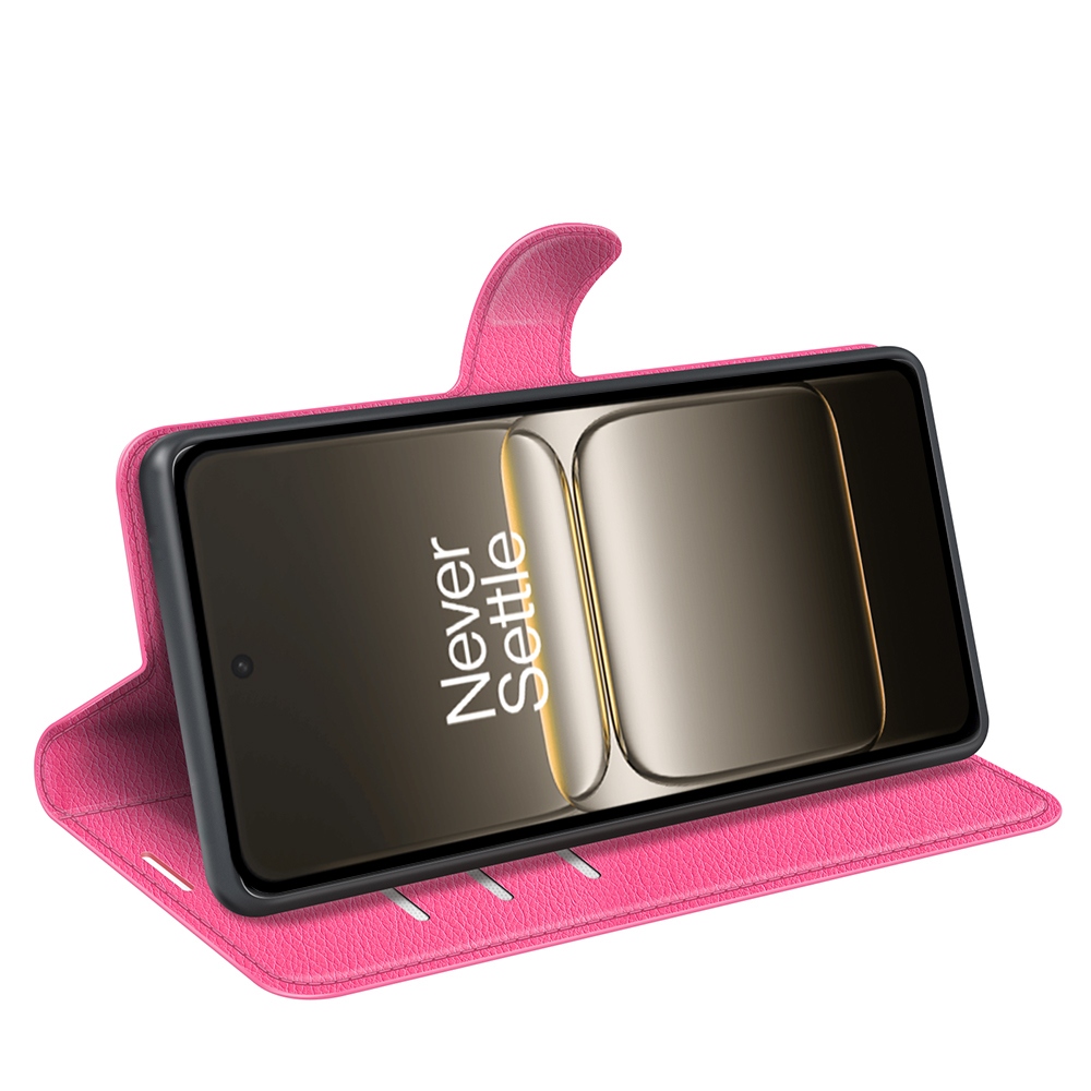 Litchi knižkové puzdro na OnePlus Nord 5 5G - rose