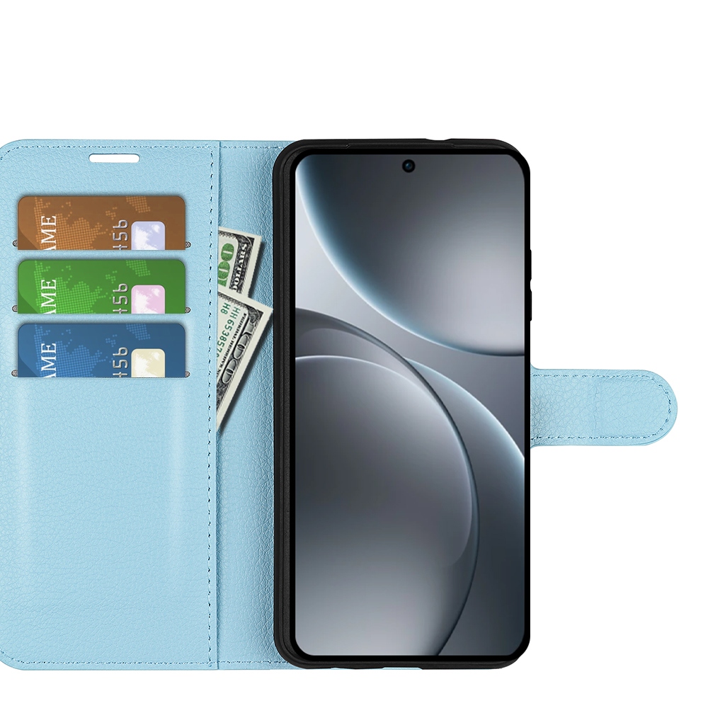Litchi knižkové puzdro na Oppo Find X9 5G - modré
