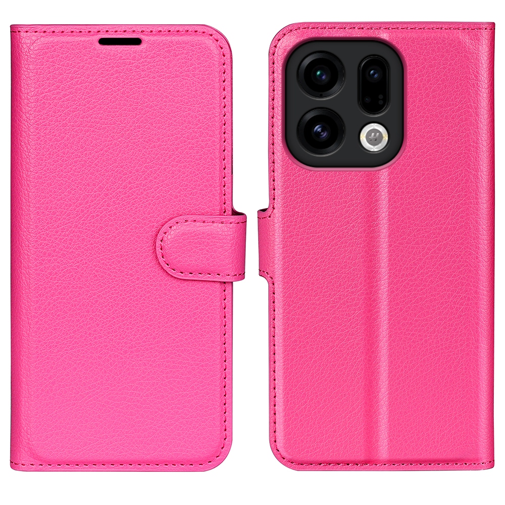 Litchi knižkové puzdro na Oppo Find X9 5G - rose