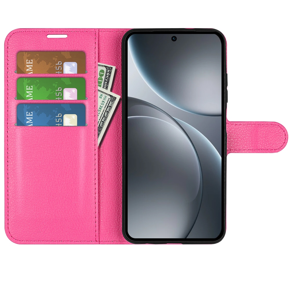 Litchi knižkové puzdro na Oppo Find X9 5G - rose