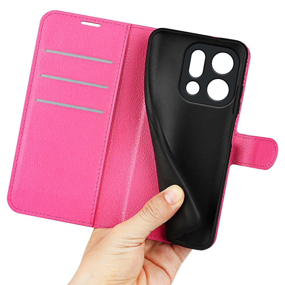 Litchi knižkové puzdro na Oppo Find X9 5G - rose