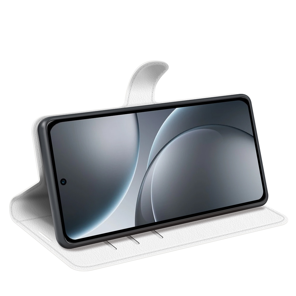 Litchi knižkové puzdro na Oppo Find X9 Pro 5G - biele