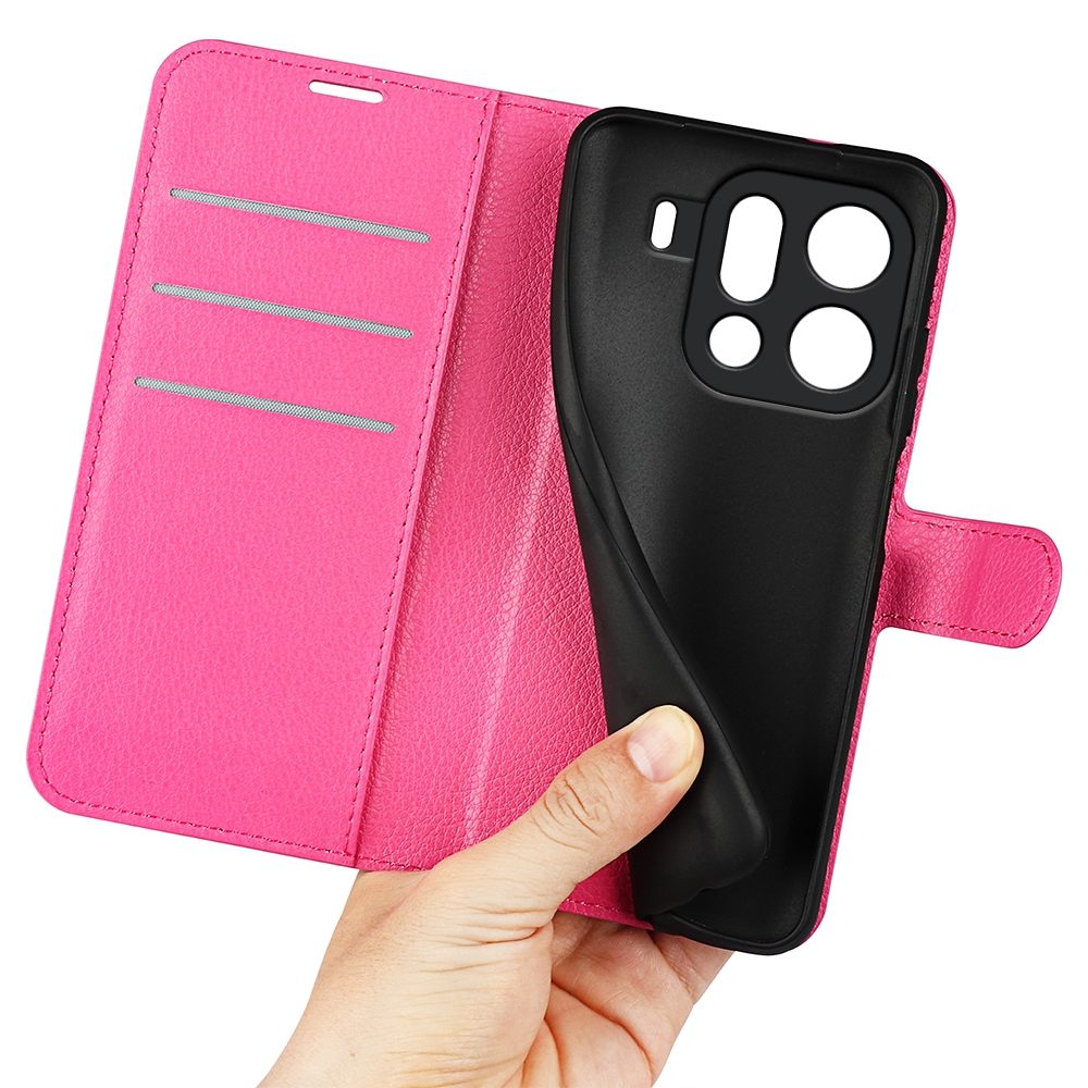 Litchi knižkové puzdro na Oppo Find X9 Pro 5G - rose