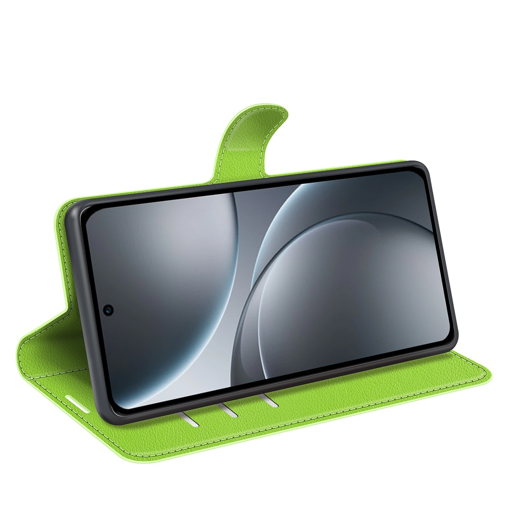 Litchi knižkové puzdro na Oppo Find X9 Pro 5G - zelené