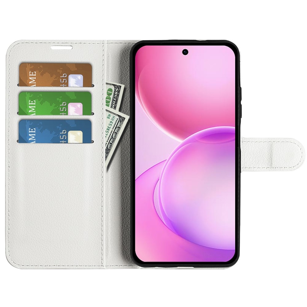 Litchi knižkové puzdro na Oppo Reno 16 5G - biele