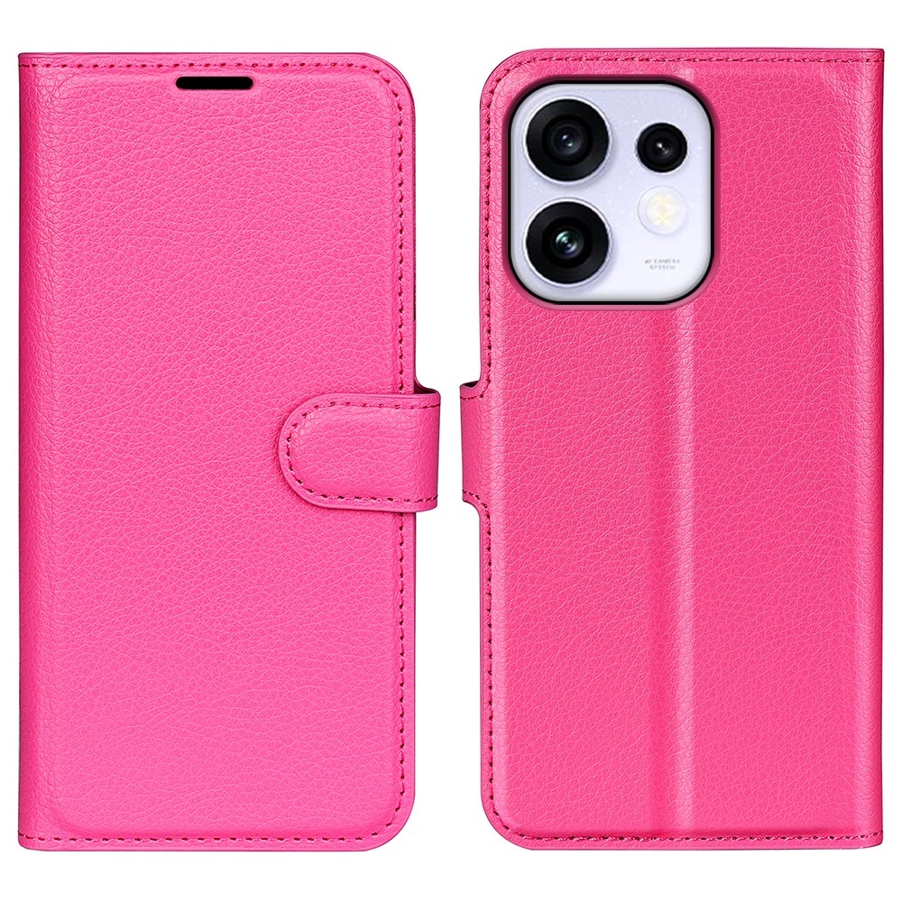 Litchi knižkové puzdro na Oppo Reno 16 5G - rose