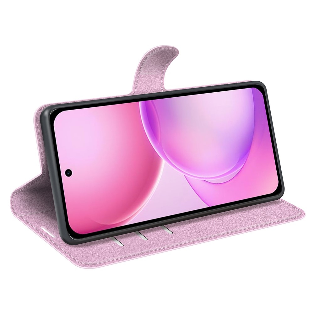 Litchi knižkové puzdro na Oppo Reno 16 5G - ružové