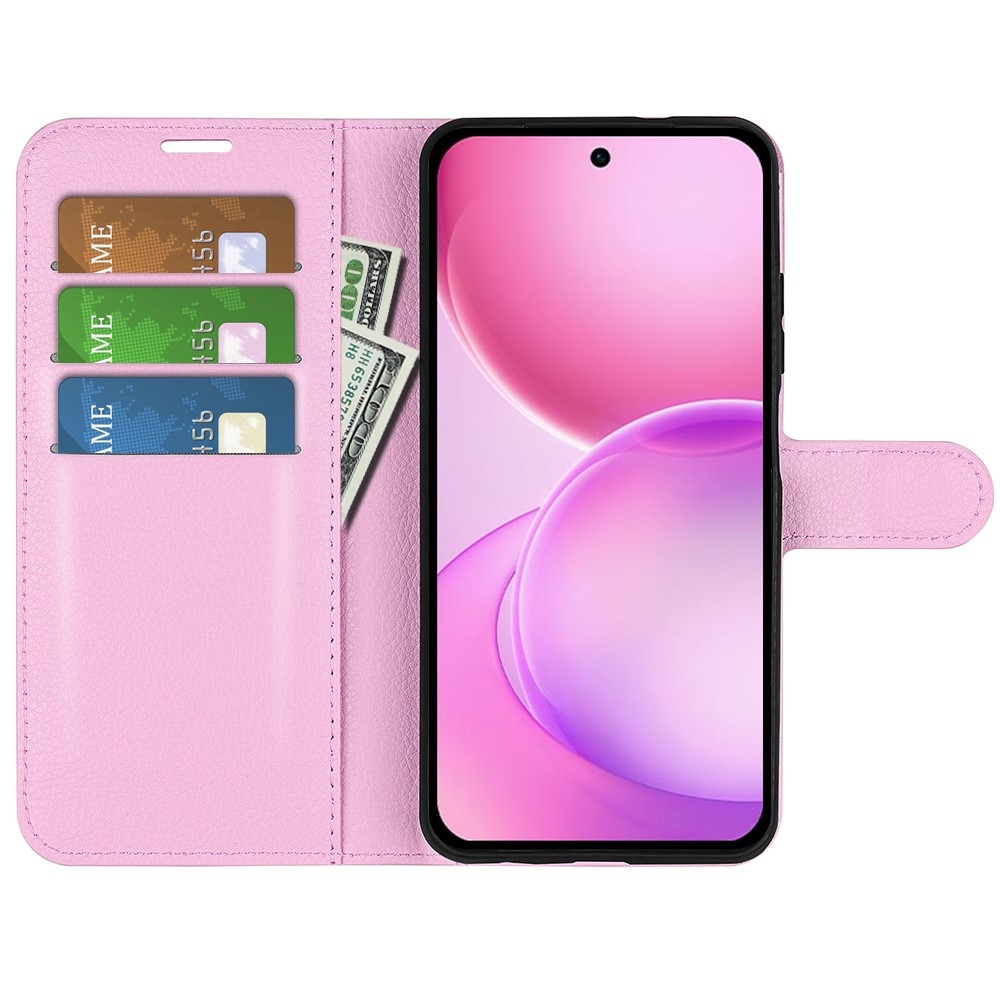 Litchi knižkové puzdro na Oppo Reno 16 5G - ružové