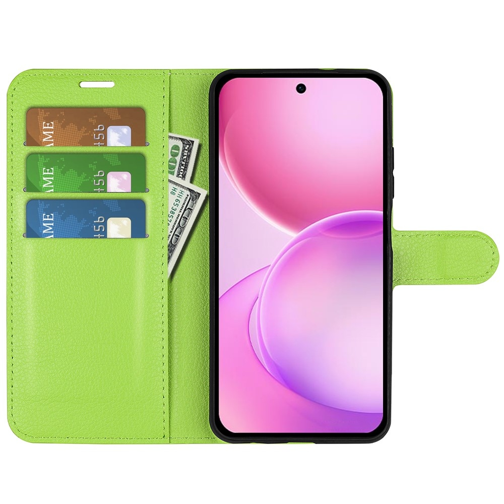 Litchi knižkové puzdro na Oppo Reno 16 5G - zelené