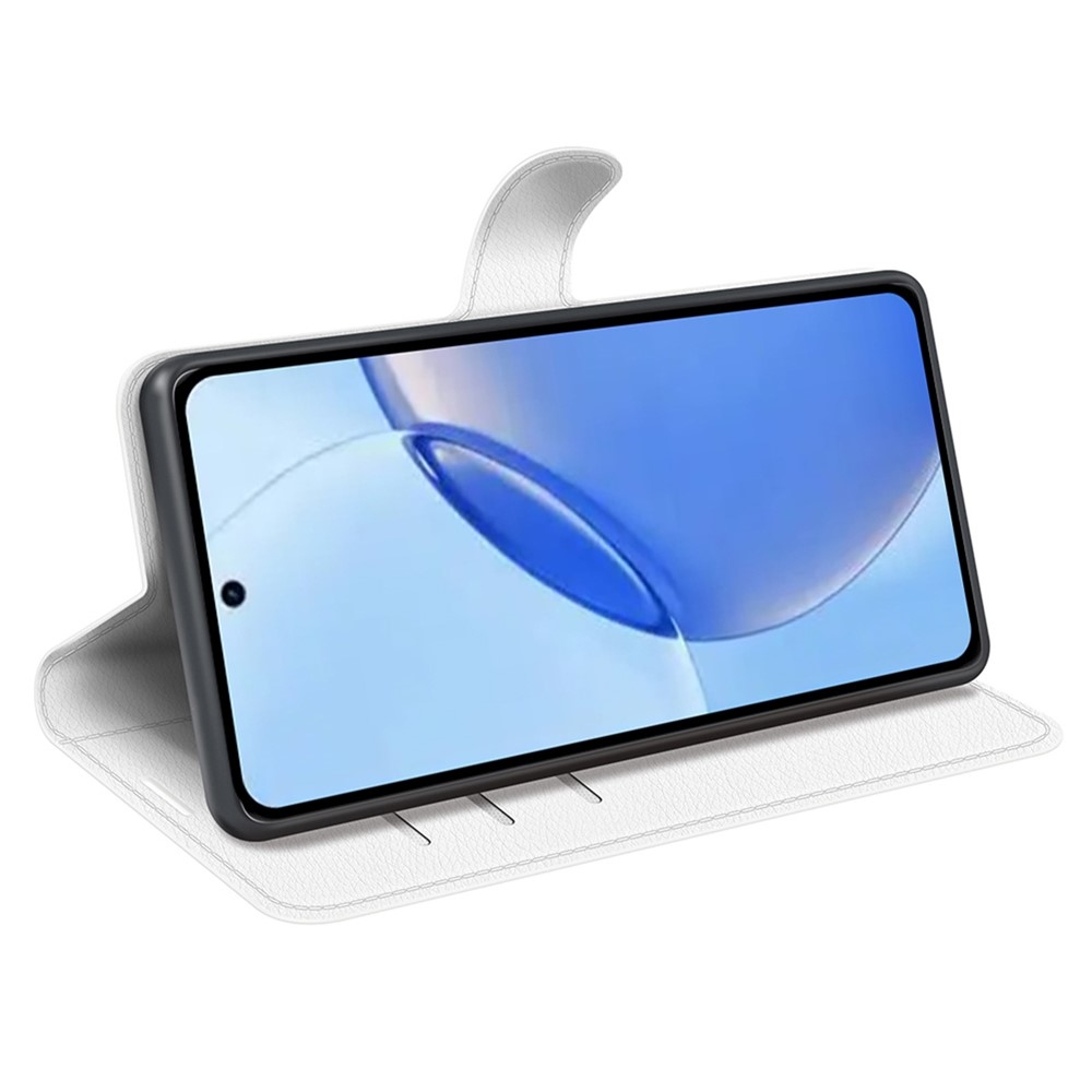 Litchi knižkové puzdro na Realme 16 Pro 5G - biele