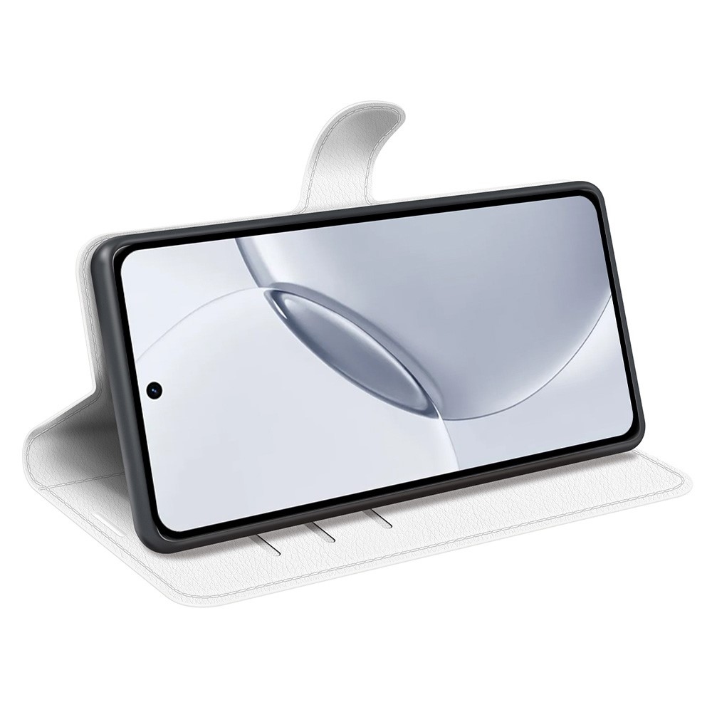 Litchi knižkové puzdro na Realme 16 Pro+ 5G - biele
