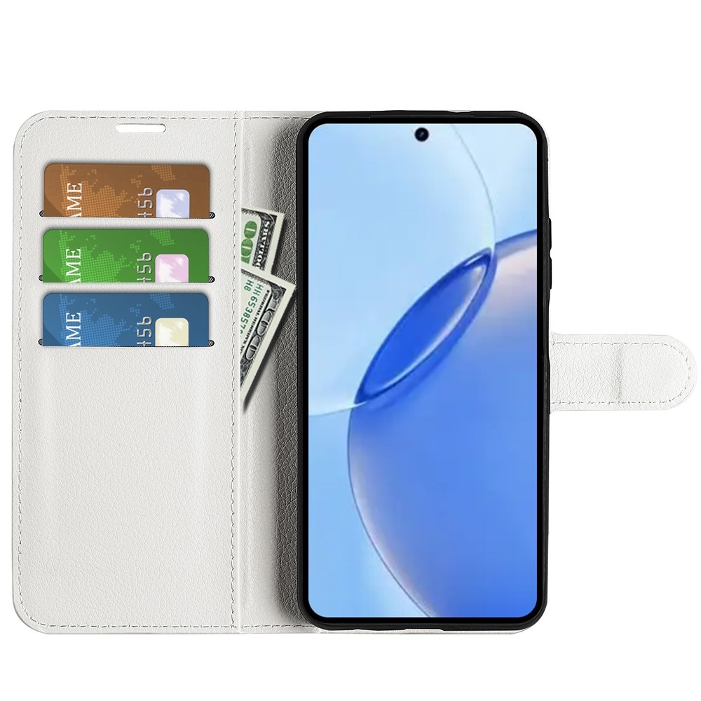 Litchi knižkové puzdro na Realme 16 Pro 5G - biele