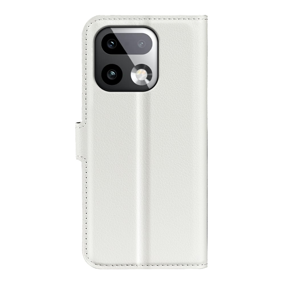 Litchi knižkové puzdro na Realme 16 Pro+ 5G - biele