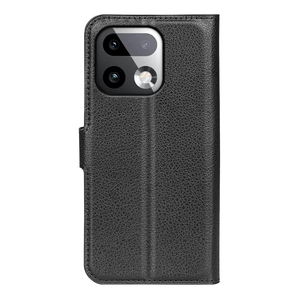Litchi knižkové puzdro na Realme 16 Pro+ 5G - čierne