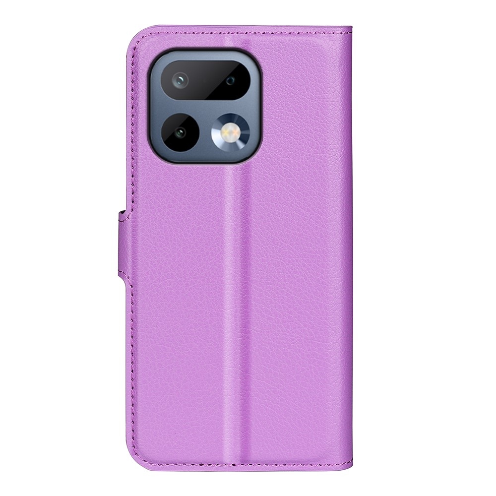 Litchi knižkové puzdro na Realme 16 Pro 5G - fialové