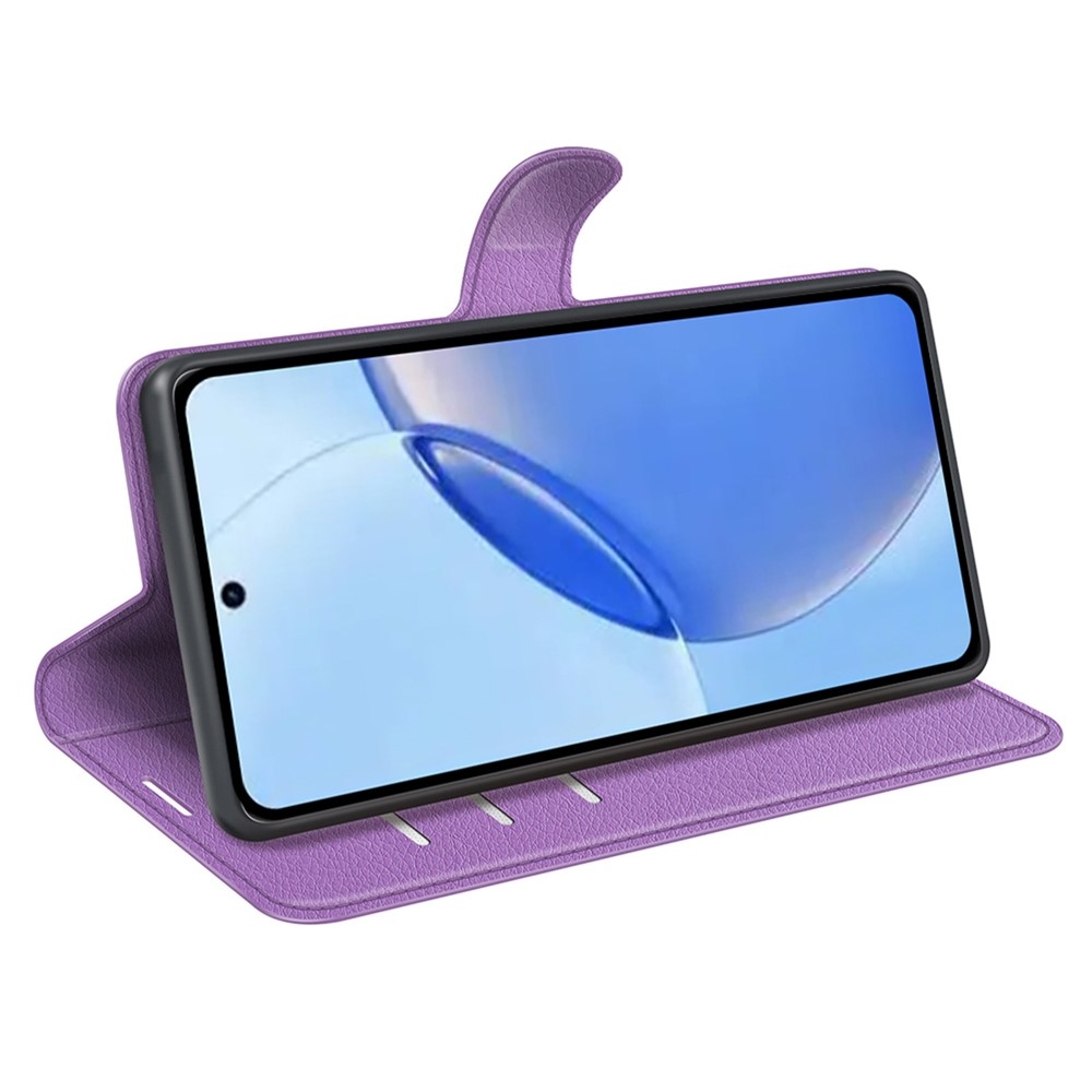 Litchi knižkové puzdro na Realme 16 Pro 5G - fialové