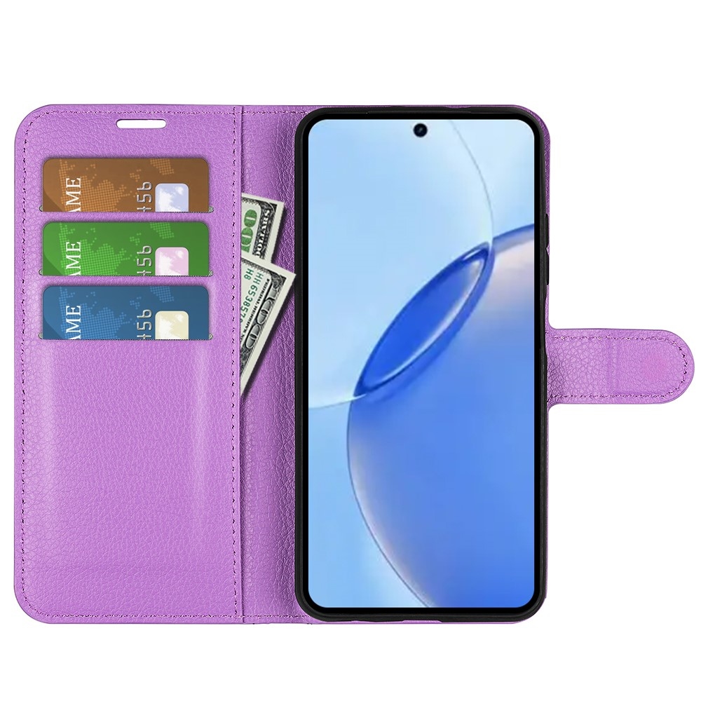 Litchi knižkové puzdro na Realme 16 Pro 5G - fialové