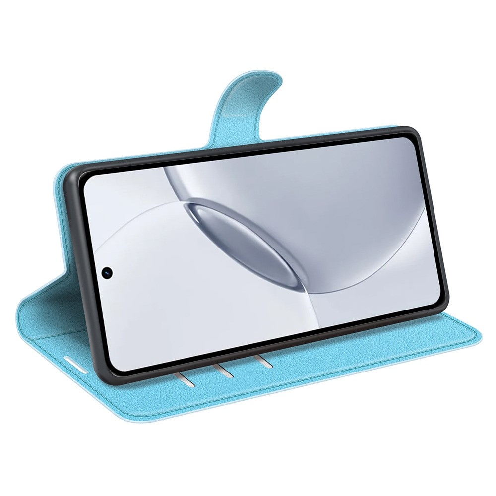 Litchi knižkové puzdro na Realme 16 Pro+ 5G - modrý
