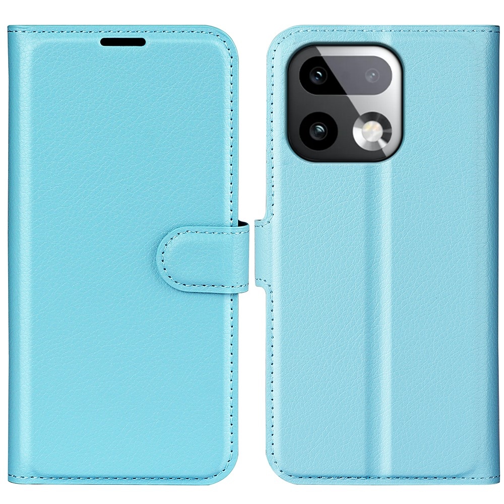 Litchi knižkové puzdro na Realme 16 Pro+ 5G - modrý