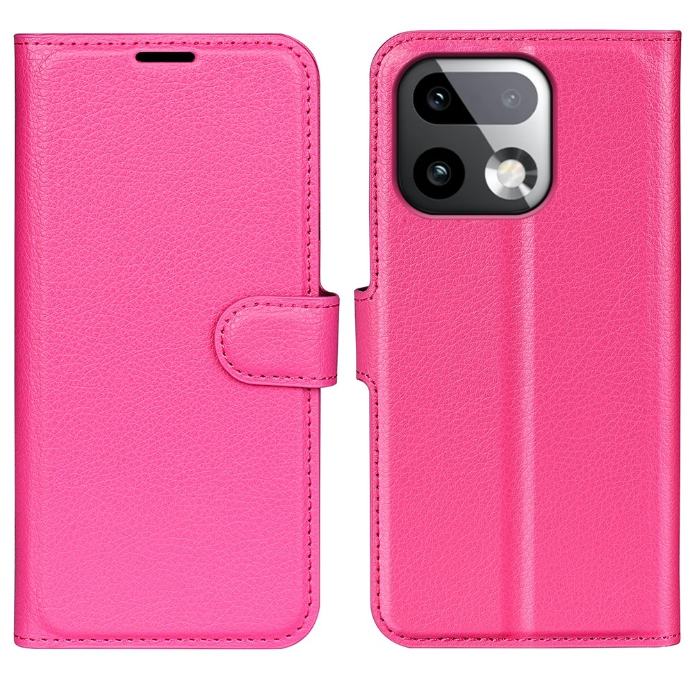 Litchi knižkové puzdro na Realme 16 Pro+ 5G - rose