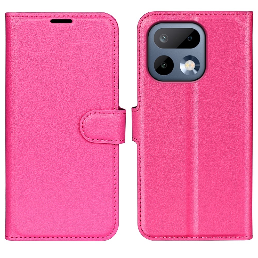 Litchi knižkové puzdro na Realme 16 Pro 5G - rose