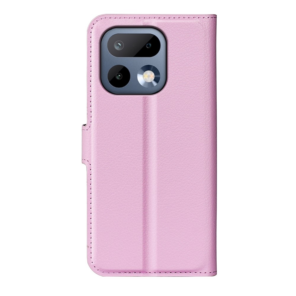 Litchi knižkové puzdro na Realme 16 Pro 5G - ružové