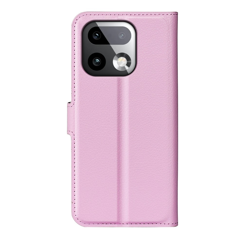 Litchi knižkové puzdro na Realme 16 Pro+ 5G - ružové