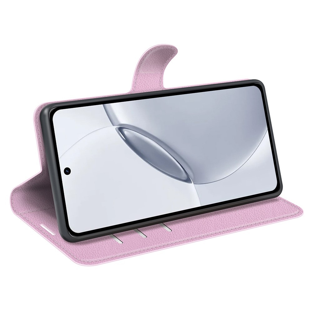 Litchi knižkové puzdro na Realme 16 Pro+ 5G - ružové