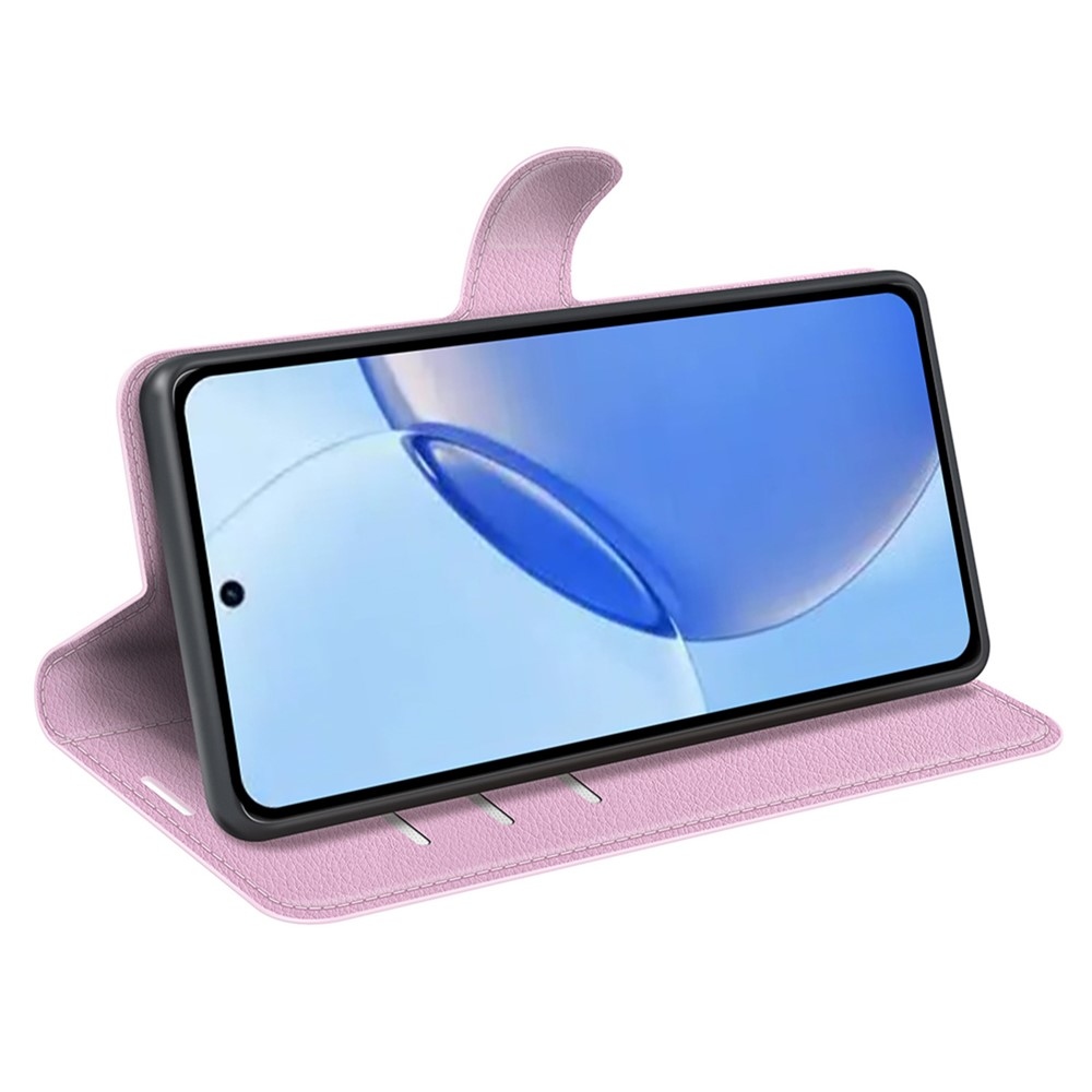 Litchi knižkové puzdro na Realme 16 Pro 5G - ružové