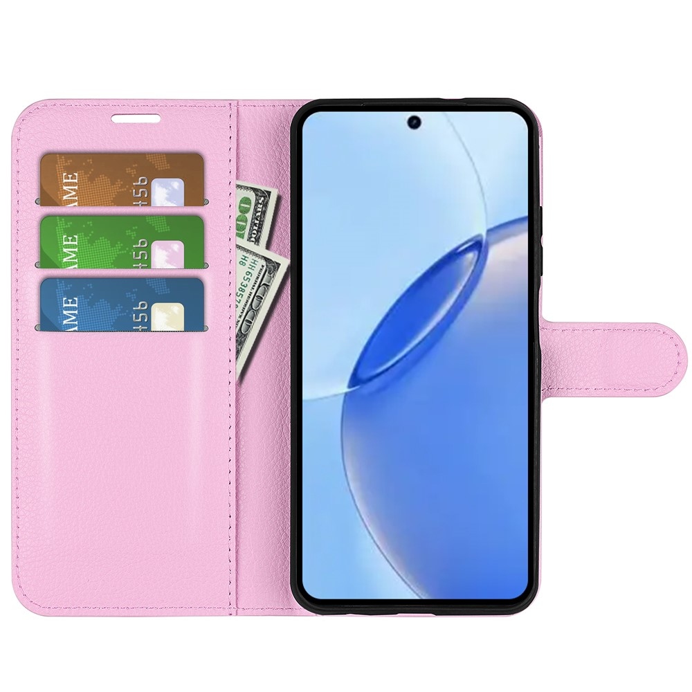 Litchi knižkové puzdro na Realme 16 Pro 5G - ružové