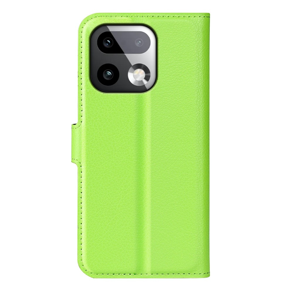 Litchi knižkové puzdro na Realme 16 Pro+ 5G - zelené