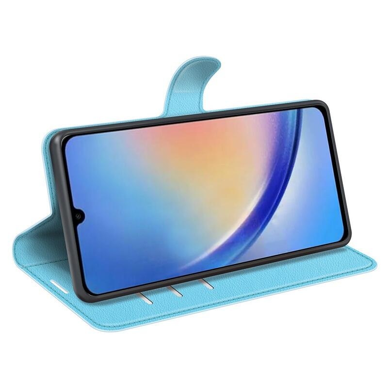 Litchi knižkové púzdro na Samsung Galaxy A34 5G - modré