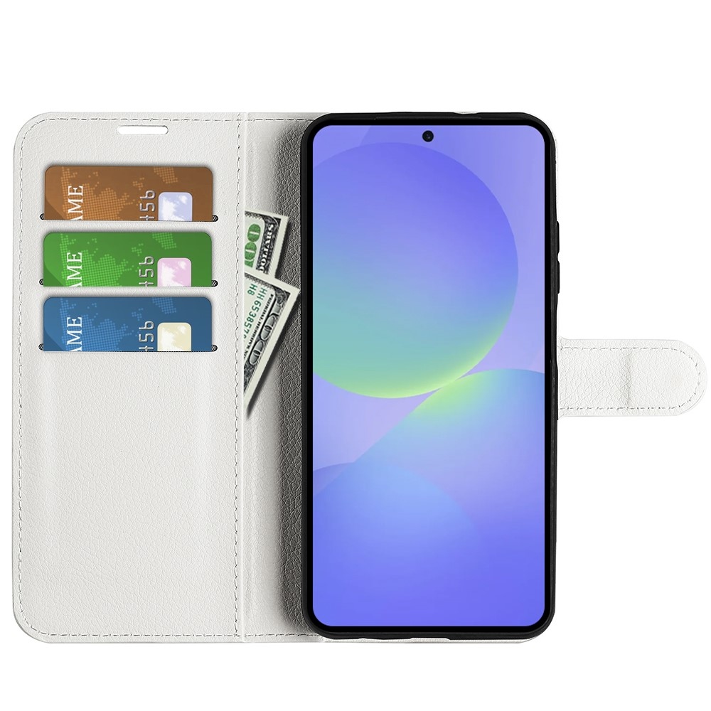 Litchi knižkové púzdro na Samsung Galaxy A37 5G - biele