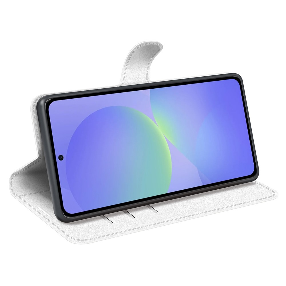 Litchi knižkové púzdro na Samsung Galaxy A37 5G - biele