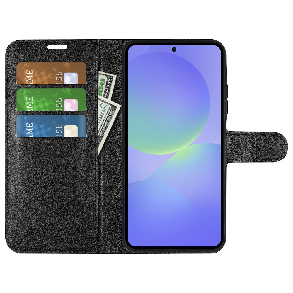 Litchi knižkové púzdro na Samsung Galaxy A37 5G - čierne